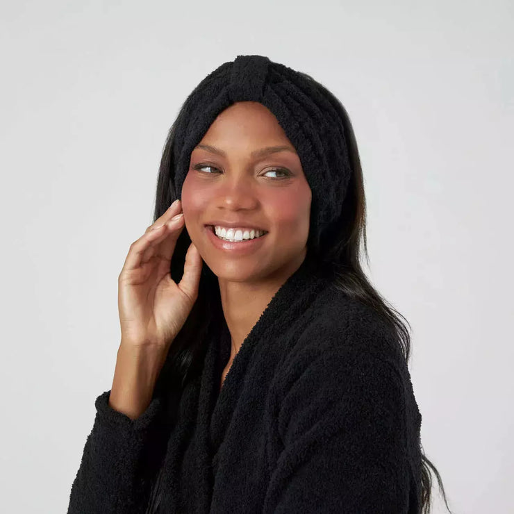 Kashwere Ultra Plush Black Headwrap