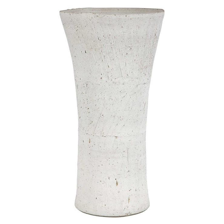 Uttermost Floreana White Textured Ceramic Tall Vase