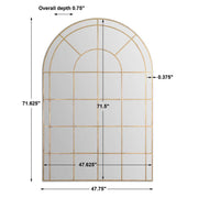 Uttermost Grantola Warm Antique Gold Leaf Arch Mirror