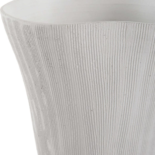 Uttermost Floreana White Textured Ceramic Tall Vase