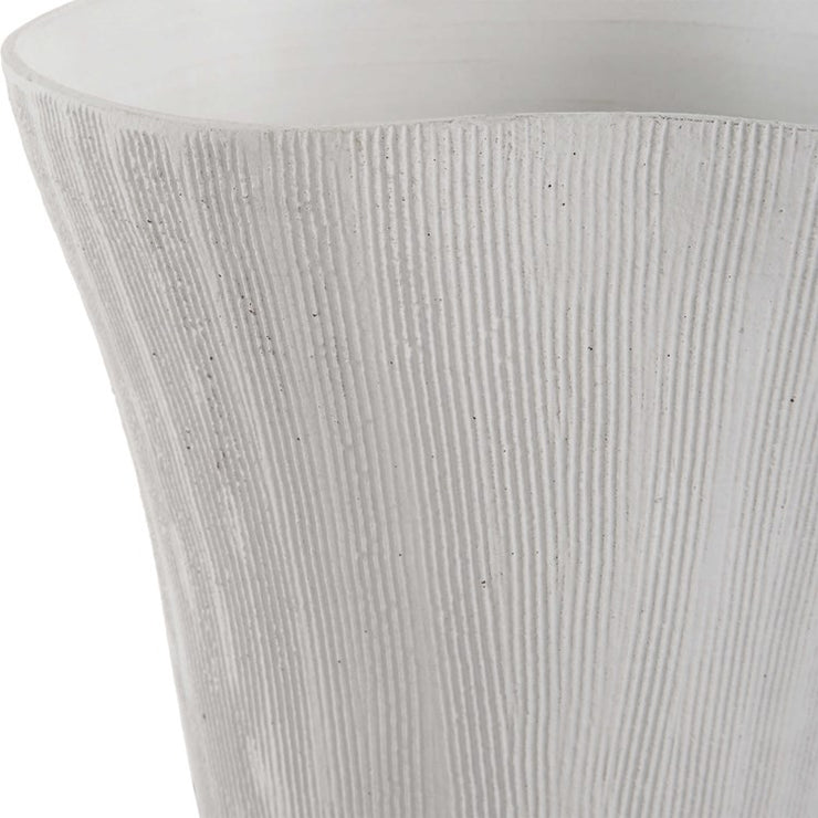 Uttermost Floreana White Textured Ceramic Tall Vase