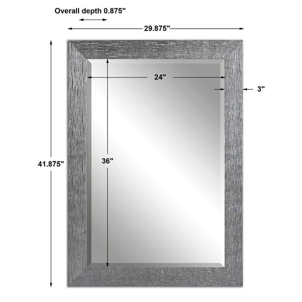 Uttermost Tarek Silver With Light Gray Glaze Mirror