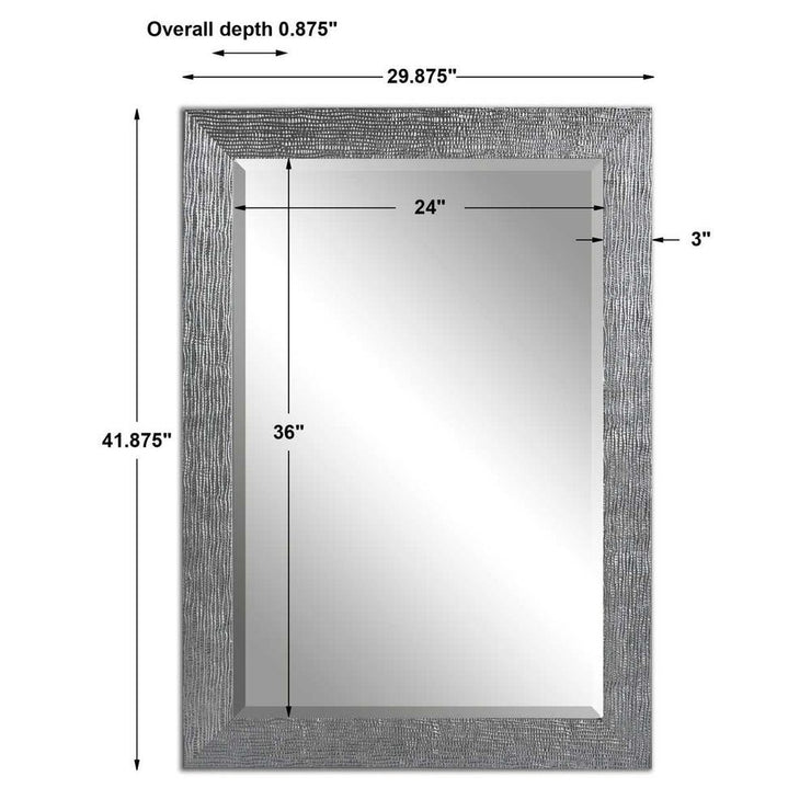 Uttermost Tarek Silver With Light Gray Glaze Mirror