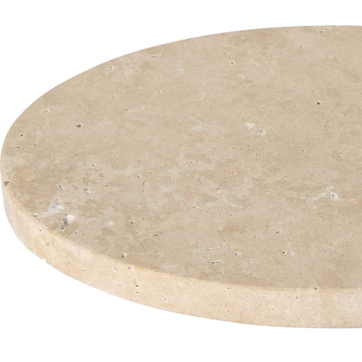 Uttermost Feranno Travertine And Brass Accent Table