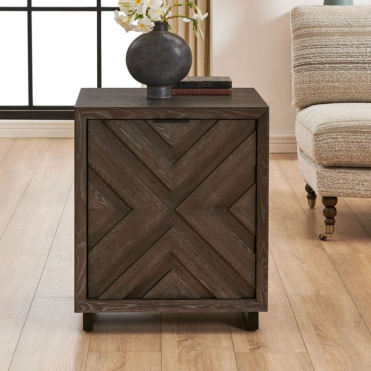 Uttermost Barrett Dark Chocolate Oak Cabinet