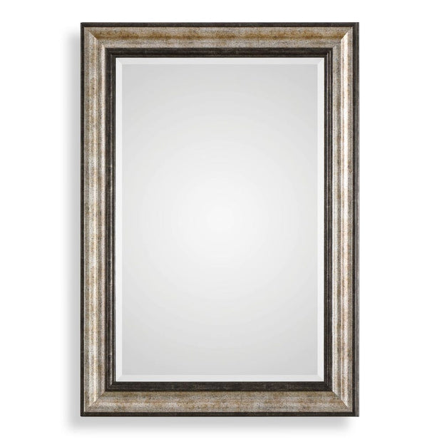 Uttermost Shefford Two- Toned Antiqued Metallic Silver And Bronze Mirror