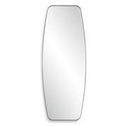 Uttermost Caspian Sleek Satin Black Curved Mirror