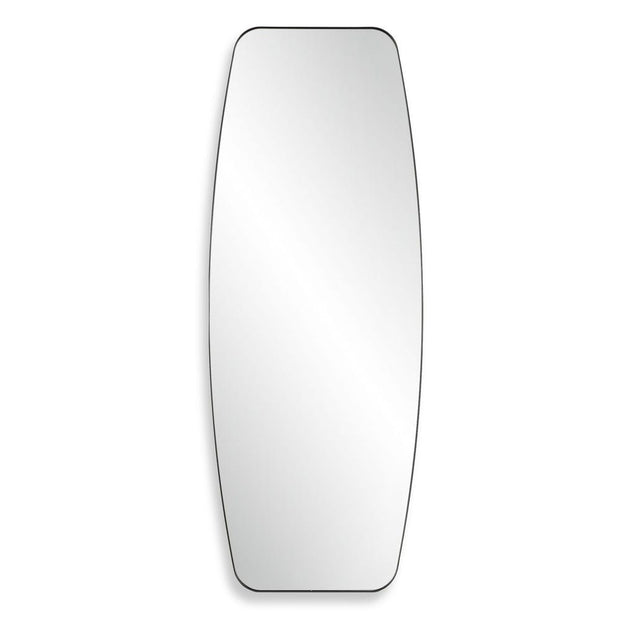 Uttermost Caspian Sleek Satin Black Curved Mirror