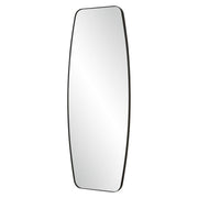 Uttermost Caspian Sleek Satin Black Curved Mirror