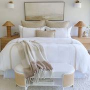 Pom Pom at Home Rory White and Flax Duvet Cover ~ Available in Queen and King