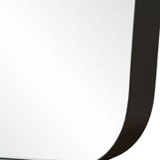 Uttermost Caspian Sleek Satin Black Curved Mirror