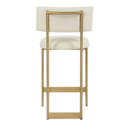 Uttermost Apsley Winter White Gold Framed Counter stool