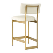Uttermost Apsley Winter White Gold Framed Counter stool
