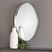 Uttermost Pursley Steel Brushed Nickel Oval Mirror