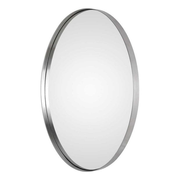 Uttermost Pursley Steel Brushed Nickel Oval Mirror