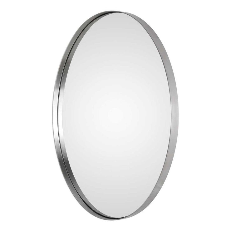 Uttermost Pursley Steel Brushed Nickel Oval Mirror
