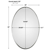 Uttermost Pursley Steel Brushed Nickel Oval Mirror