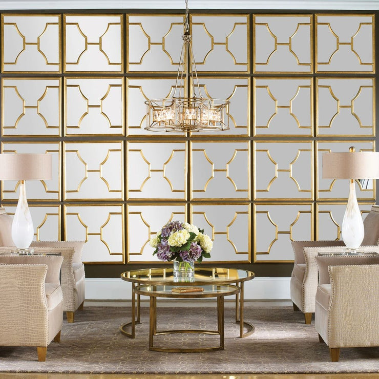 Uttermost Misa Antique Gold Leaf Mirrors ~ Set Of 2