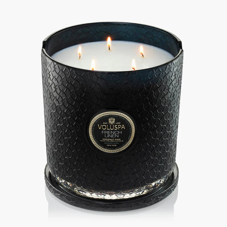 Voluspa French Linen 5 Wick Hearth Candle ~123oz