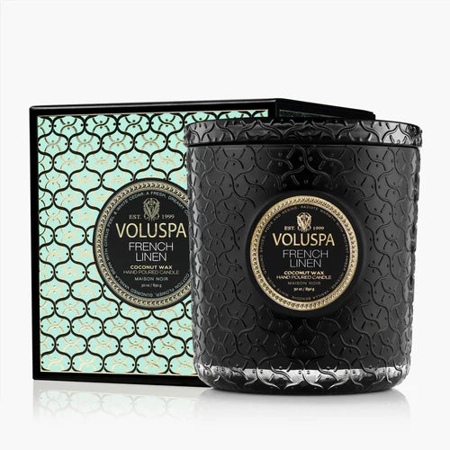 Voluspa French Linen Boxed Luxe Candle ~30oz