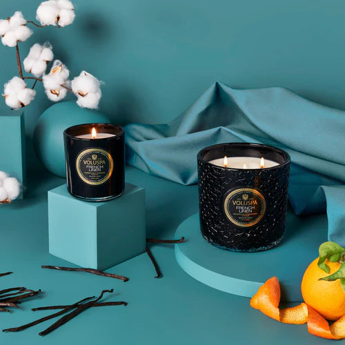 Voluspa French Linen Boxed Luxe Candle ~30oz