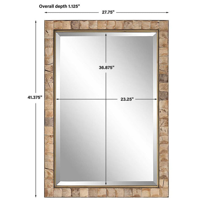 Uttermost Cocos Rectangle Coconut Shells Mirror