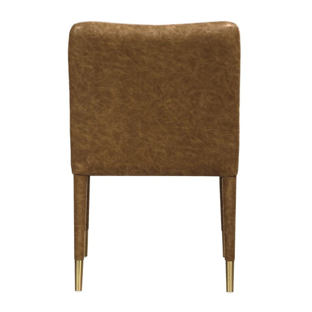 Uttermost Conifer Camel Faux Leather Modern Dining ArmChair