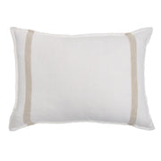 Pom Pom at Home Rory White and Flax Big Pillow with Insert ~ 28 x 36