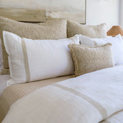 Pom Pom at Home Rory White and Flax Duvet Cover ~ Available in Queen and King
