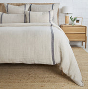 Pom Pom at Home Rory Flax and Midnight Big Pillow with Insert ~ 28 x 36