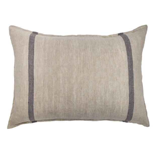 Pom Pom at Home Rory Flax and Midnight Big Pillow with Insert ~ 28 x 36