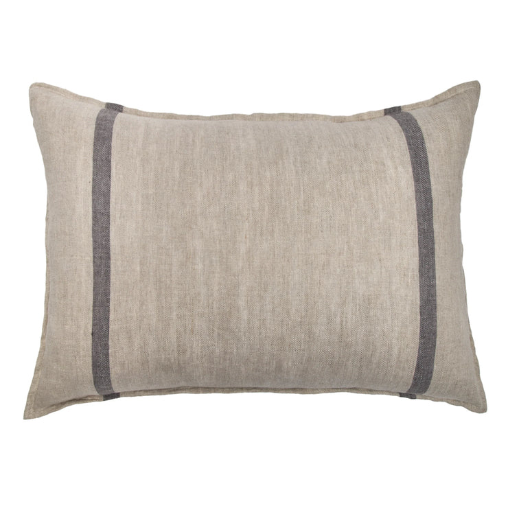 Pom Pom at Home Rory Flax and Midnight Big Pillow with Insert ~ 28 x 36