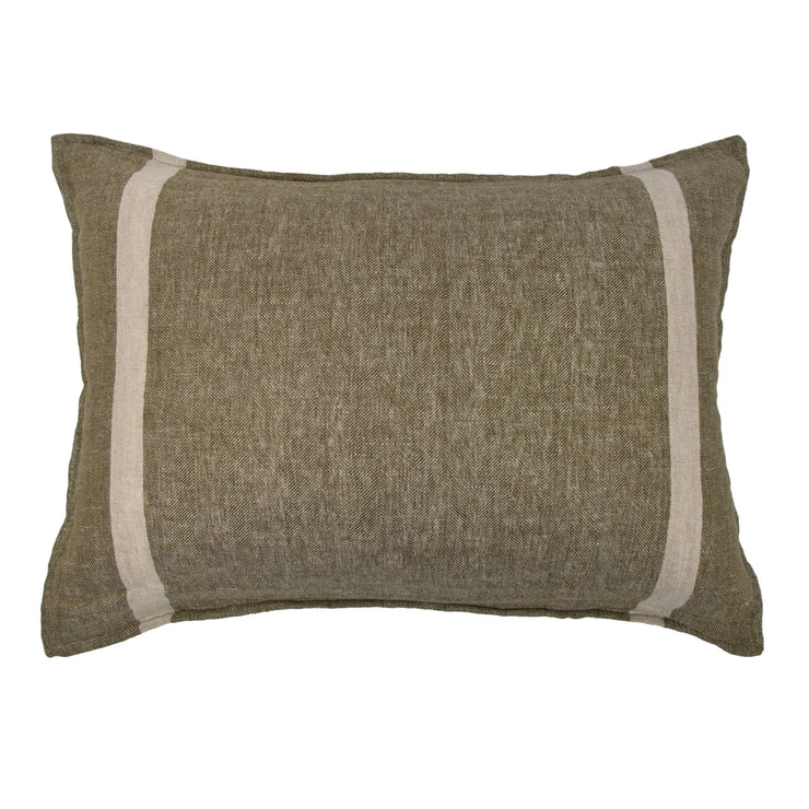 Pom Pom at Home Rory Moss and Flax Big Pillow with Insert ~ 28 x 36