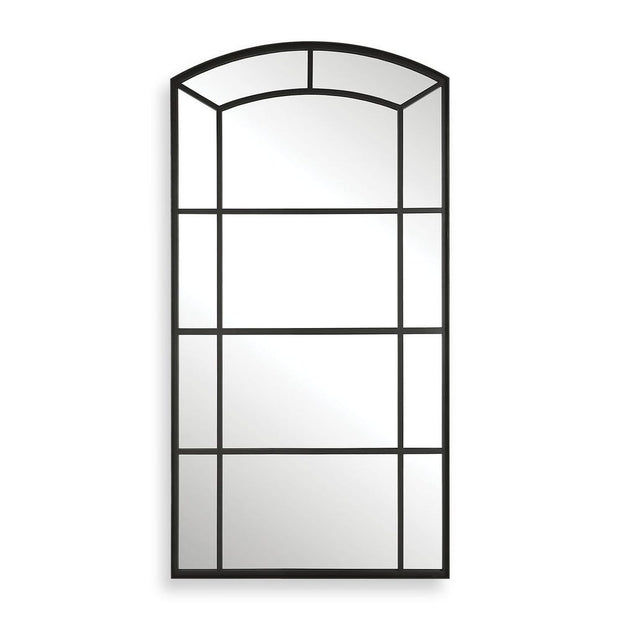 Uttermost Camber Rich Satin Black Arch Mirror