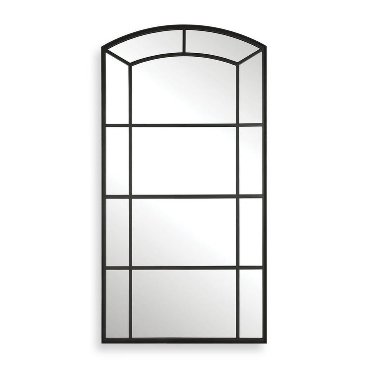 Uttermost Camber Rich Satin Black Arch Mirror
