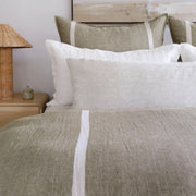 Pom Pom at Home Rory Moss and Flax Duvet Cover ~ Available in Queen and King Size