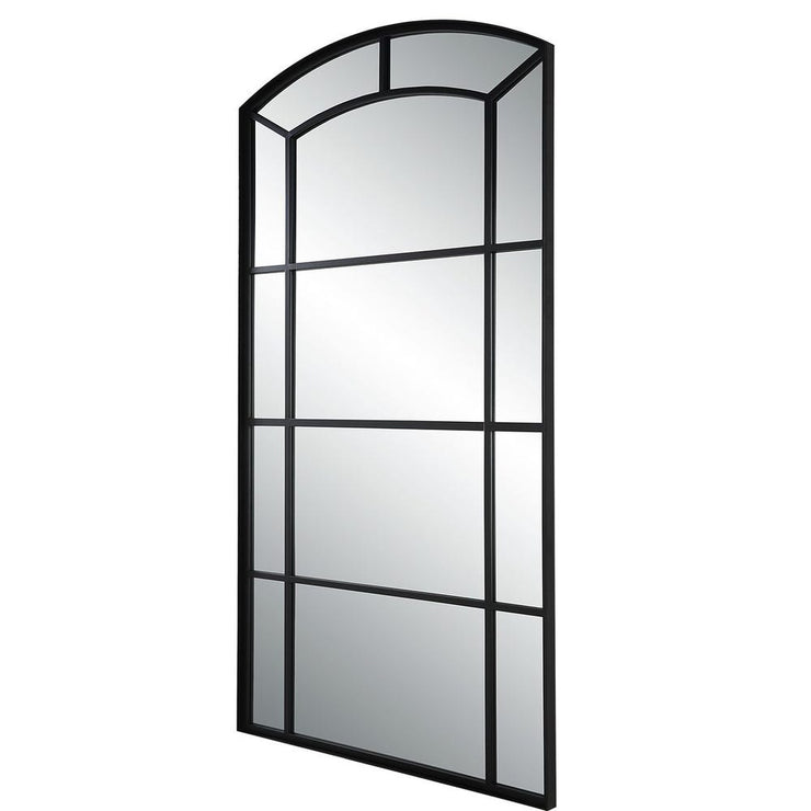 Uttermost Camber Rich Satin Black Arch Mirror