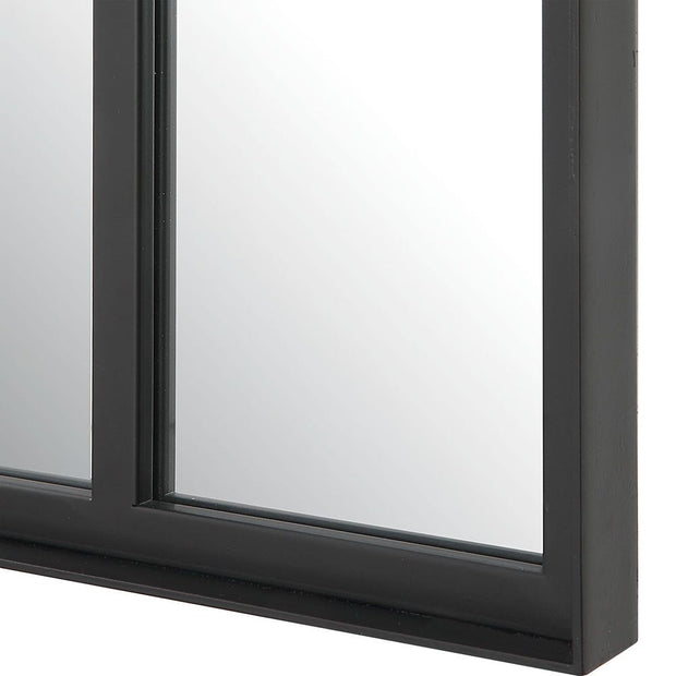 Uttermost Camber Rich Satin Black Arch Mirror