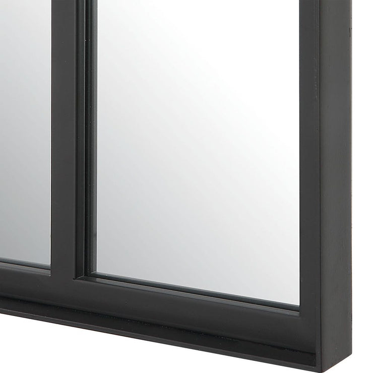 Uttermost Camber Rich Satin Black Arch Mirror