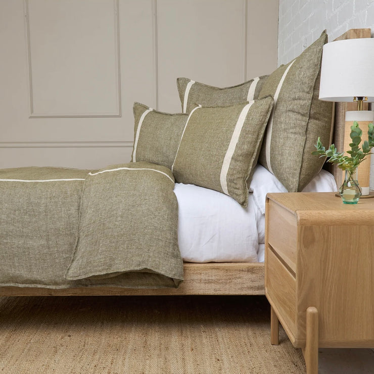 Pom Pom at Home Rory Moss and Flax Duvet Cover ~ Available in Queen and King Size