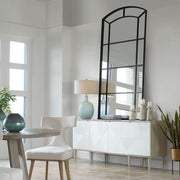 Uttermost Camber Rich Satin Black Arch Mirror