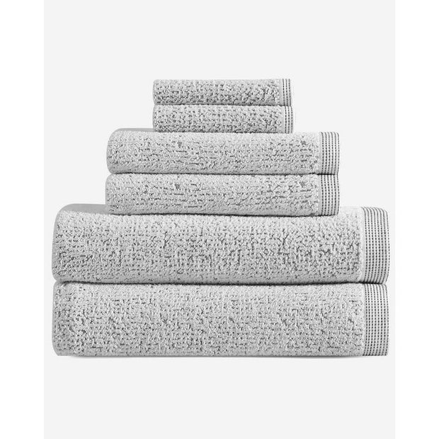 Sunday Citizen Estremoz White Marble Towel Set 2 Bath Towels, 2 Hand Towels and 2 Washcloths