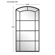 Uttermost Camber Rich Satin Black Arch Mirror