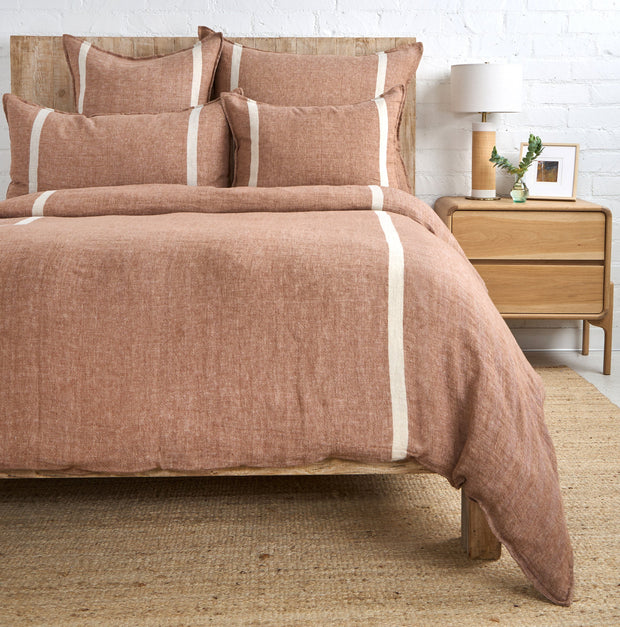 Pom Pom at Home Rory Terra Cotta and Flax Big Pillow with Insert ~ 28 x 36 (Copy)
