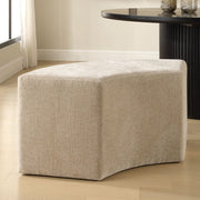 Uttermost Khai Cream Velvet Curved Bench