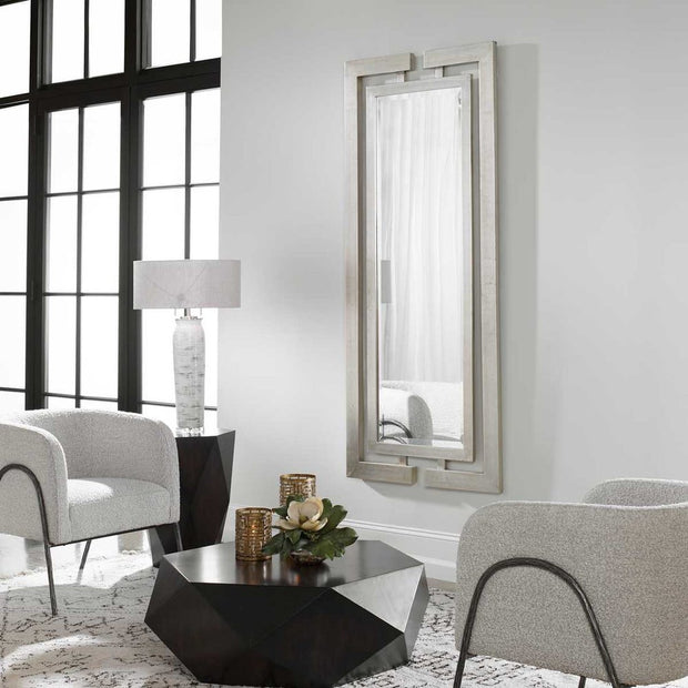 Uttermost Jamal Wooden Frame Silver Leaf Mirror