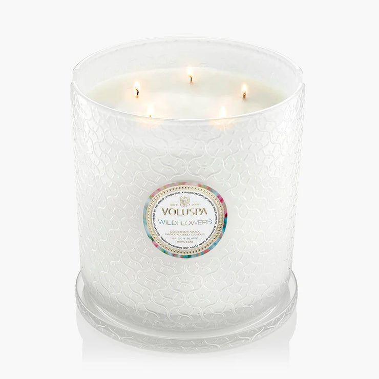 Voluspa Wildflowers 5 Wick Hearth Candle ~ 123oz