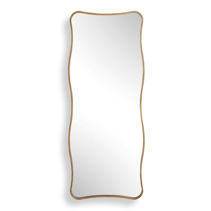 Uttermost Pavia Curvy Antique Gold Iron Tall Mirror