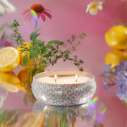 Voluspa Wildflowers 3 Wick Tin Candle ~12oz
