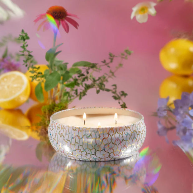 Voluspa Wildflowers 3 Wick Tin Candle ~12oz